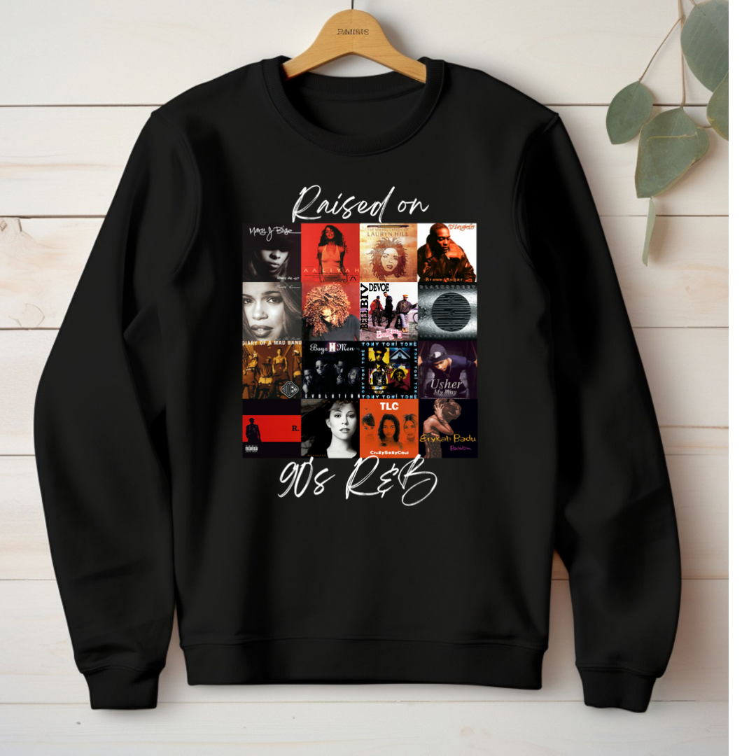 Raised on 90s Music Crewneck Sweatshirt