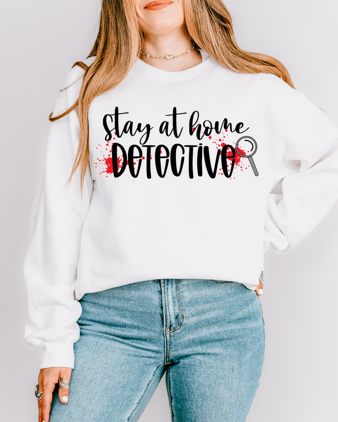 Stay At Home Detective Women’s Crewneck