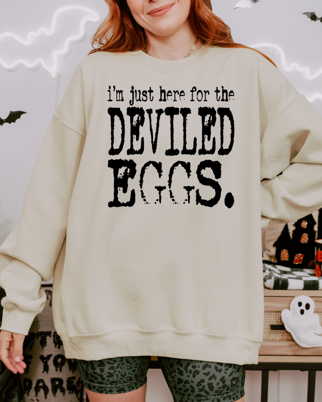 I’m Just Here For The Deviled Eggs Women’s Crewneck Sweatshirt