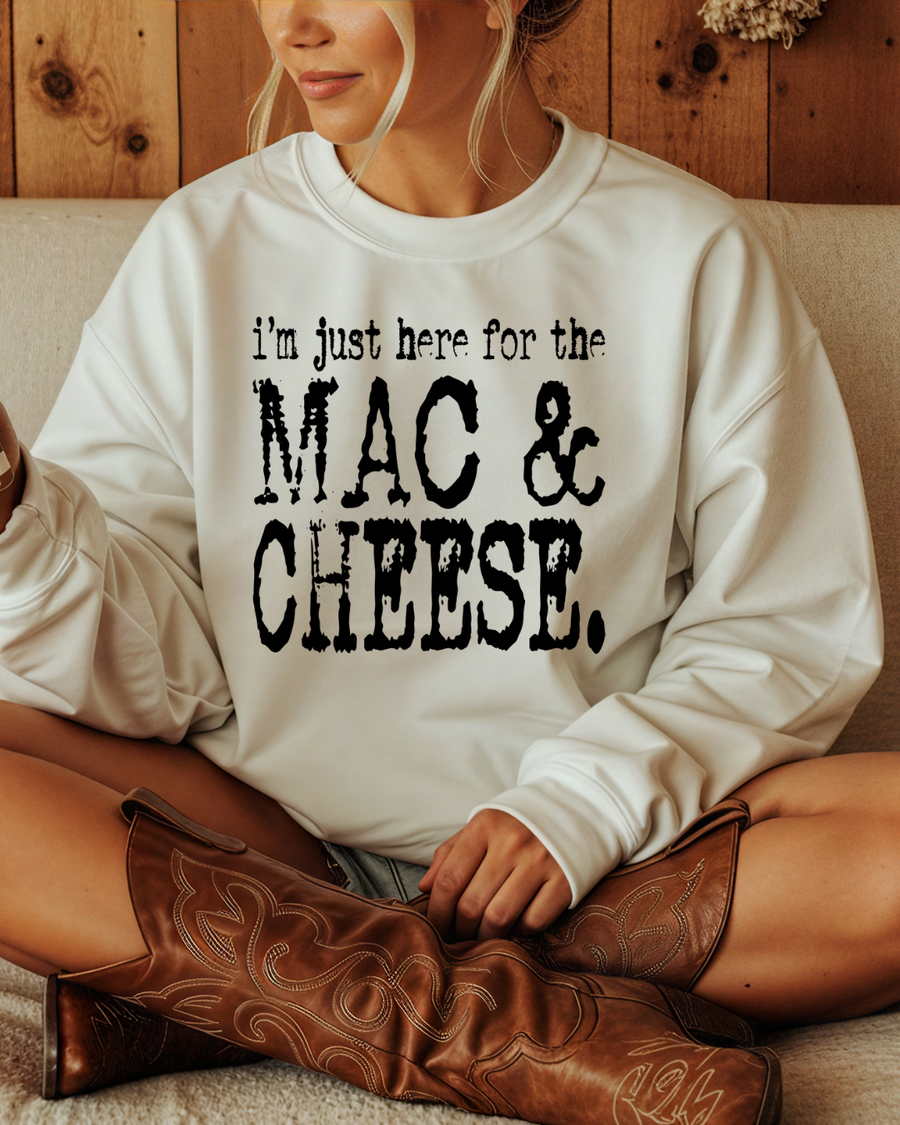 I’m Just Here For The Mac & Cheese Women’s Crewneck Sweatshirt