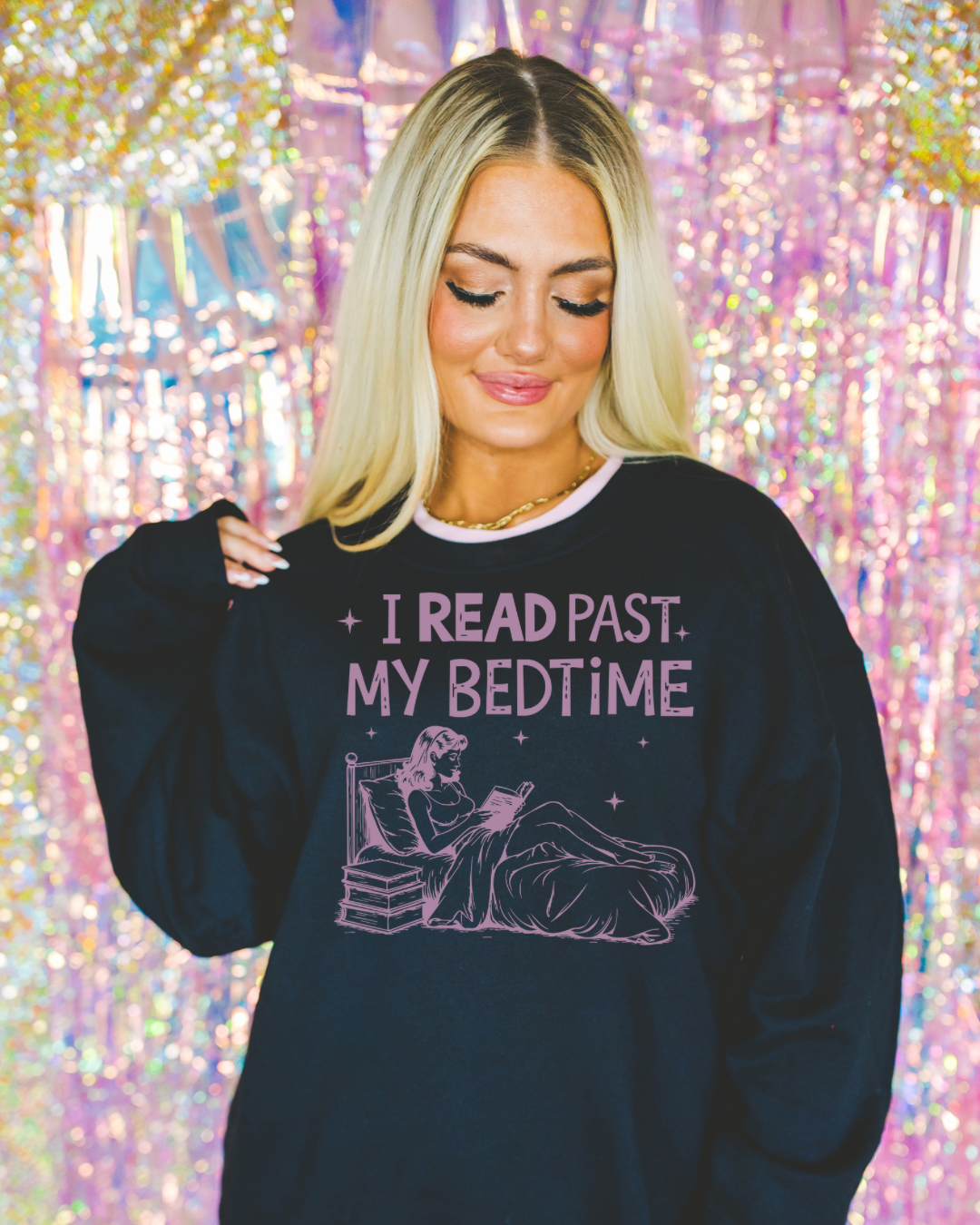 I Read Past My Bedtime Women’s Crewneck Sweatshirt