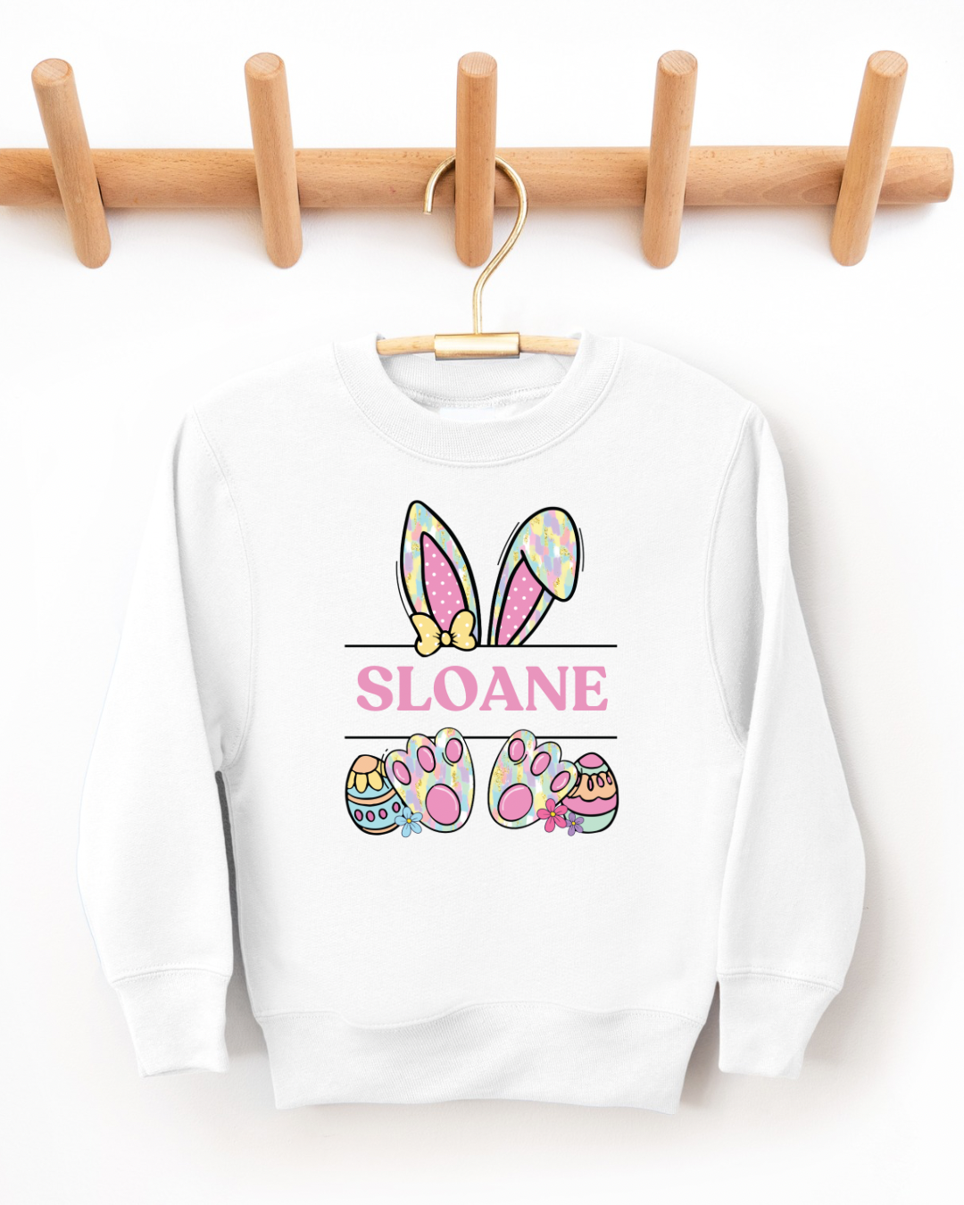 Bunny Ears Personalized Kids Crewneck