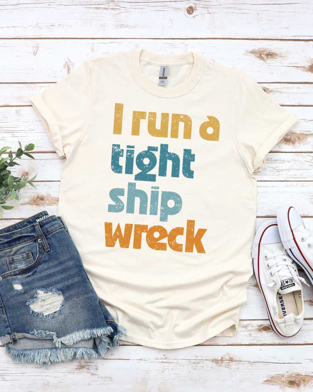 I Run A Tight Ship Wreck Women’s Tee-Shirt