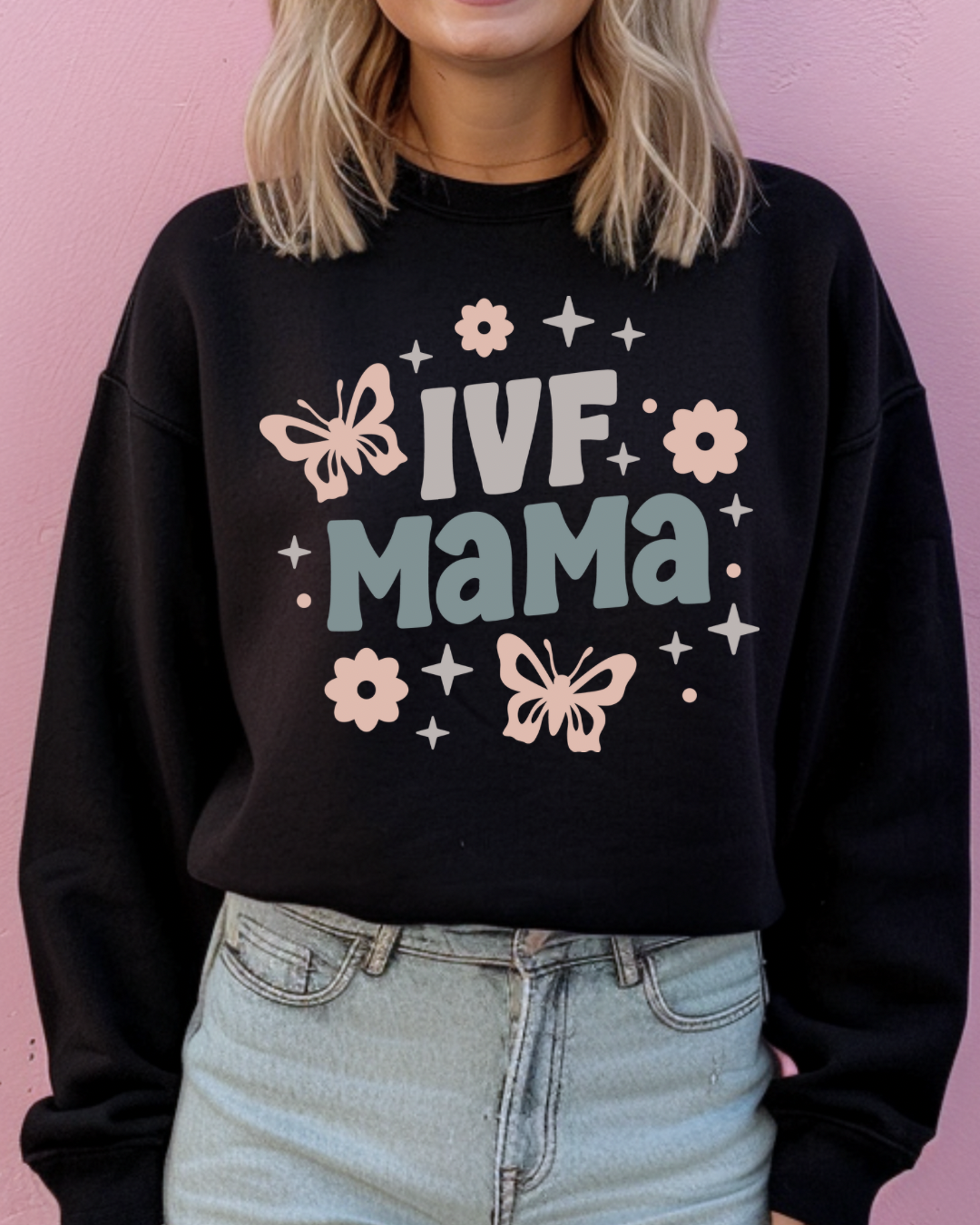IVF Mama (Butterflies) Women’s Crewneck