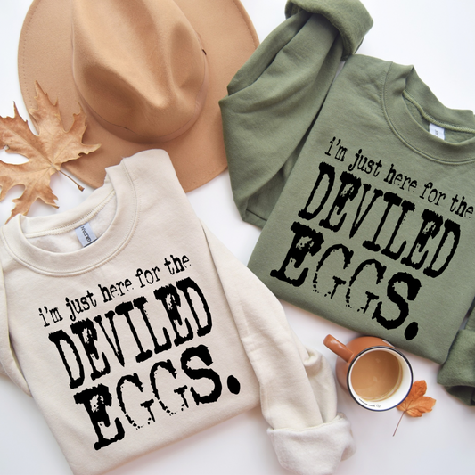 I’m Just Here For The Deviled Eggs Women’s Crewneck Sweatshirt