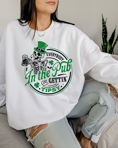 Everybody In The Pub Gettin’ Tipsy Crewneck Sweatshirt