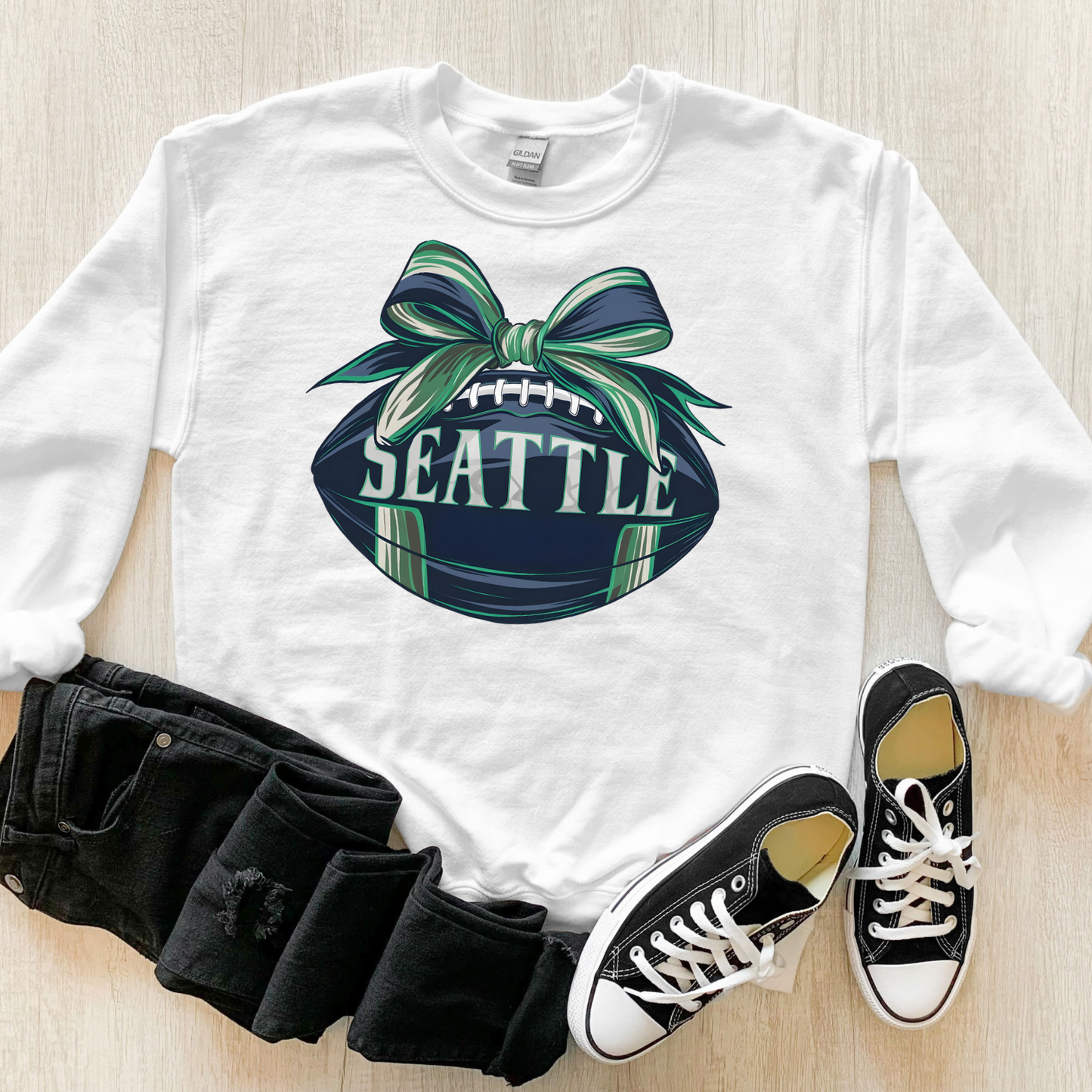 NFC Bow Football Kids Crewneck