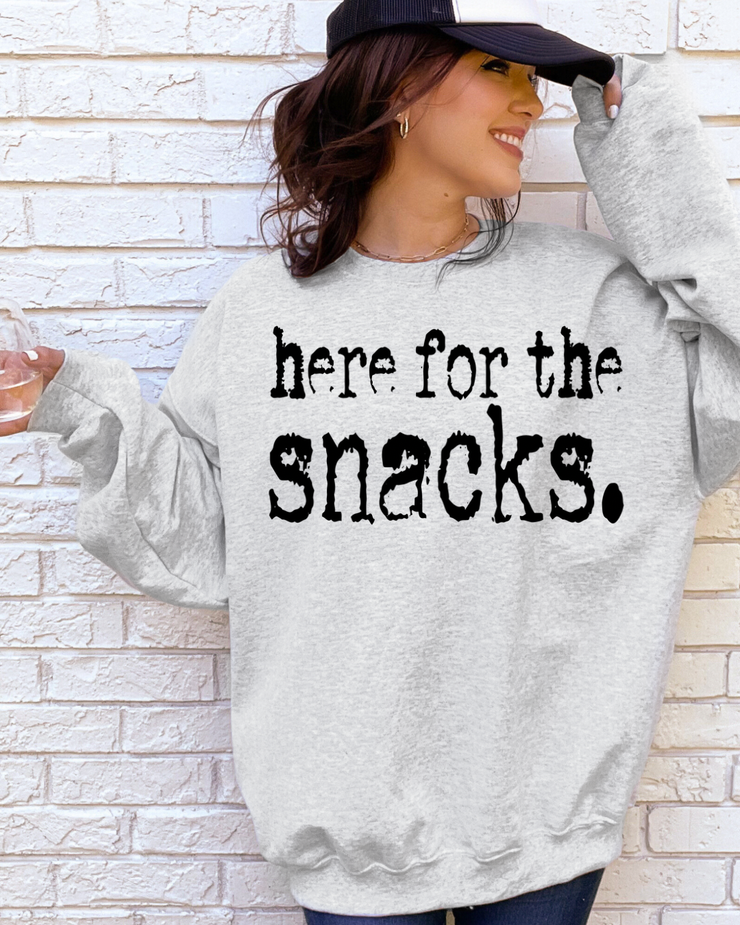 Here For The Snacks Crewneck