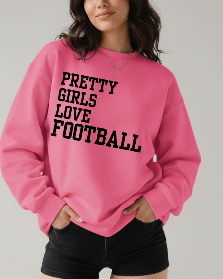 Pretty Girls Love Football Women’s Crewneck