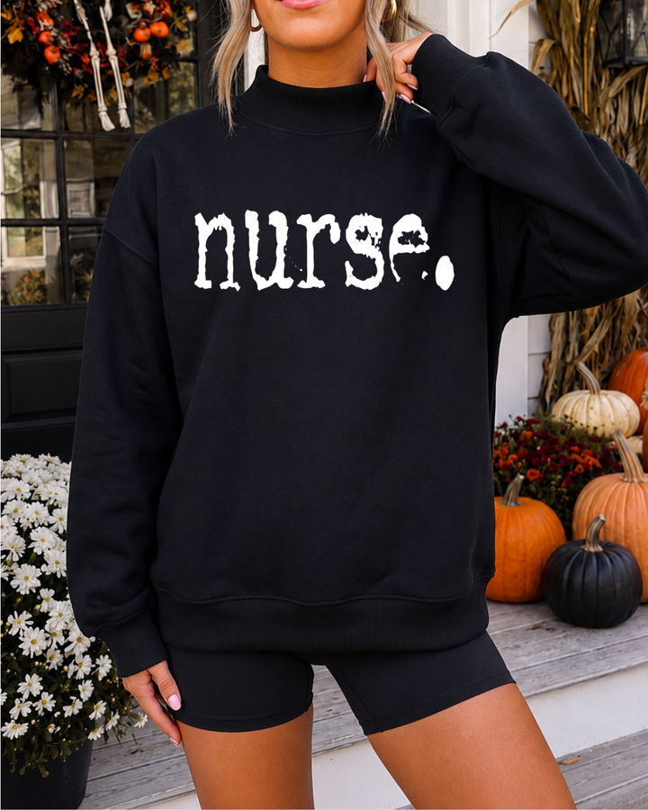 Nurse Women’s Graphic Mockneck Sweatshirt