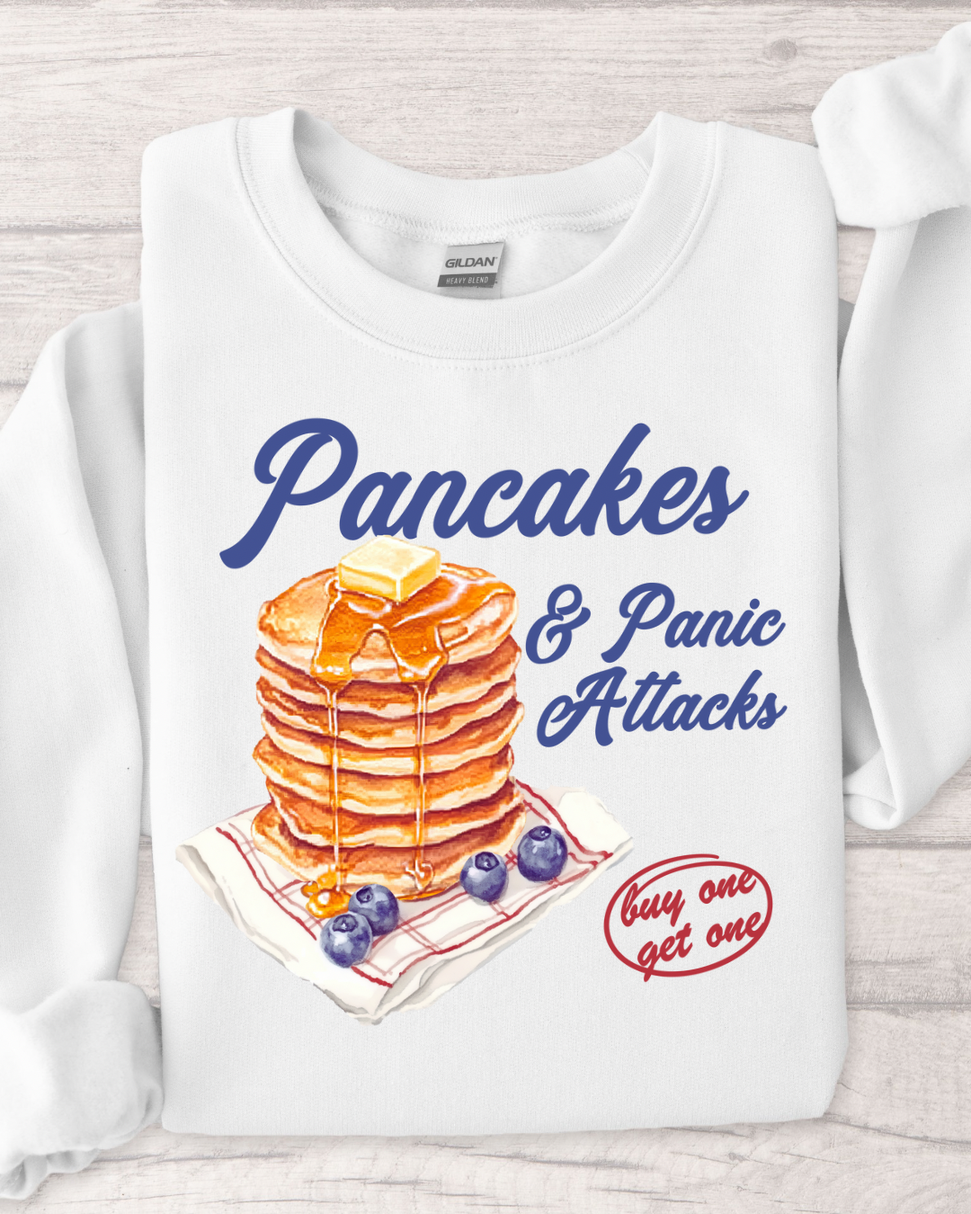 Pancakes And Panic Attacks Women’s Crewneck