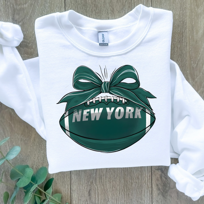 New York Bow Football Women’s Crewneck