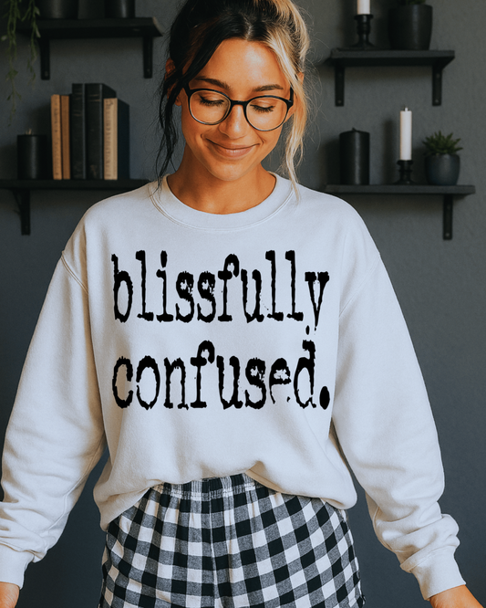 Blissfully Confused Women’s Crewneck Sweatshirt