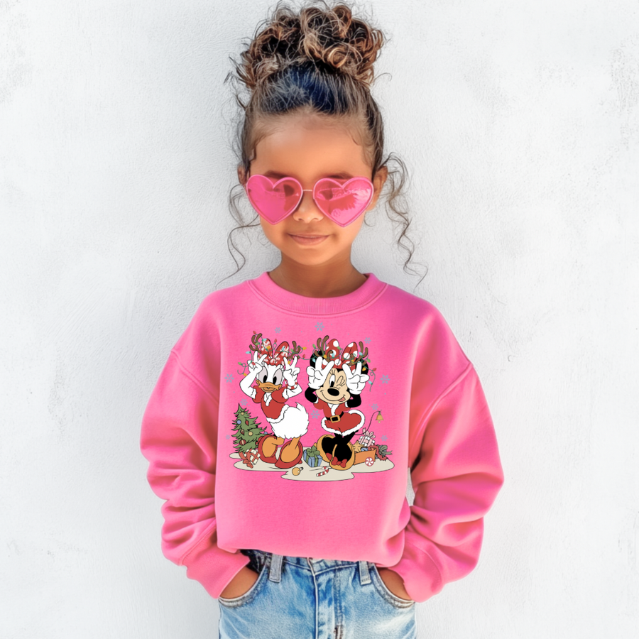 Minnie & Daisy Christmas Kids Sweatshirt