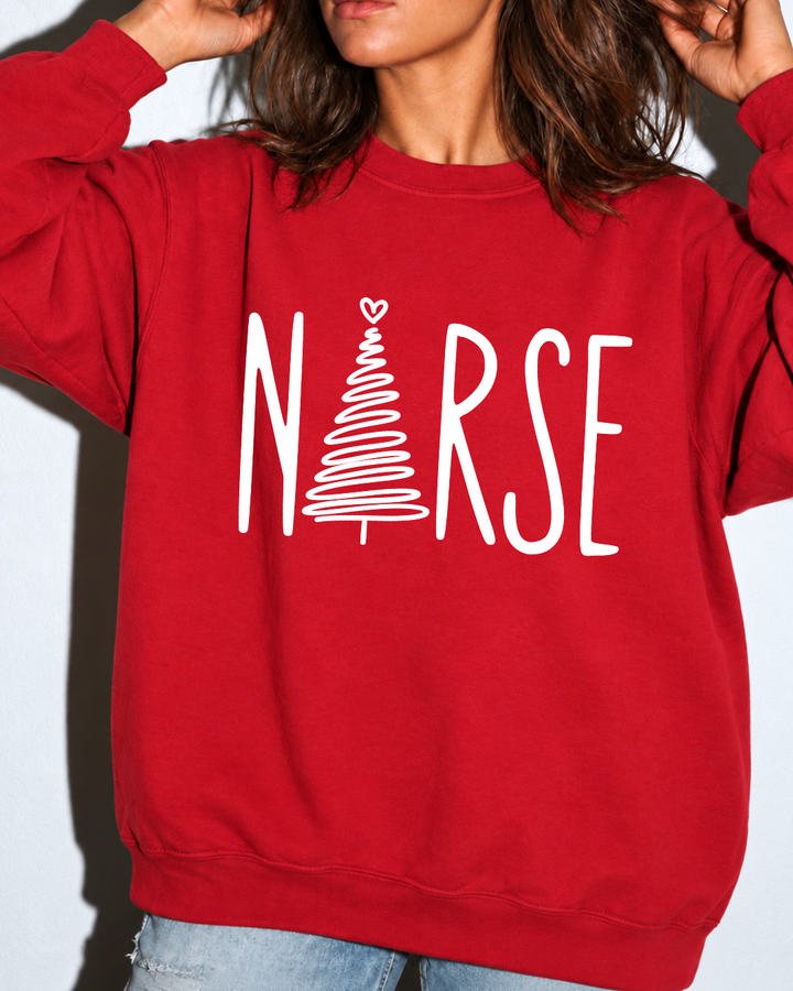 Nursing Around The Xmas Tree Crewneck