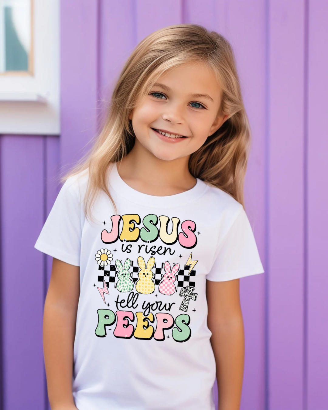 Jesus Is Risen, Tell Your Peeps Toddler & Kids Tee-Shirt