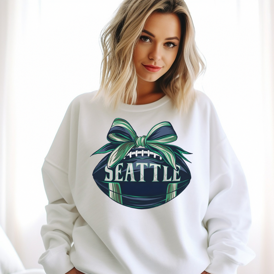 NFL NCF Bow Football Crewneck Sweatshirt