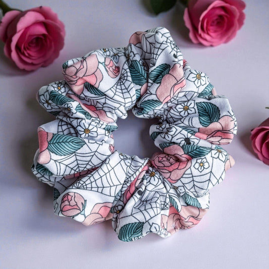 Cobweb Blossoms Scrunchie