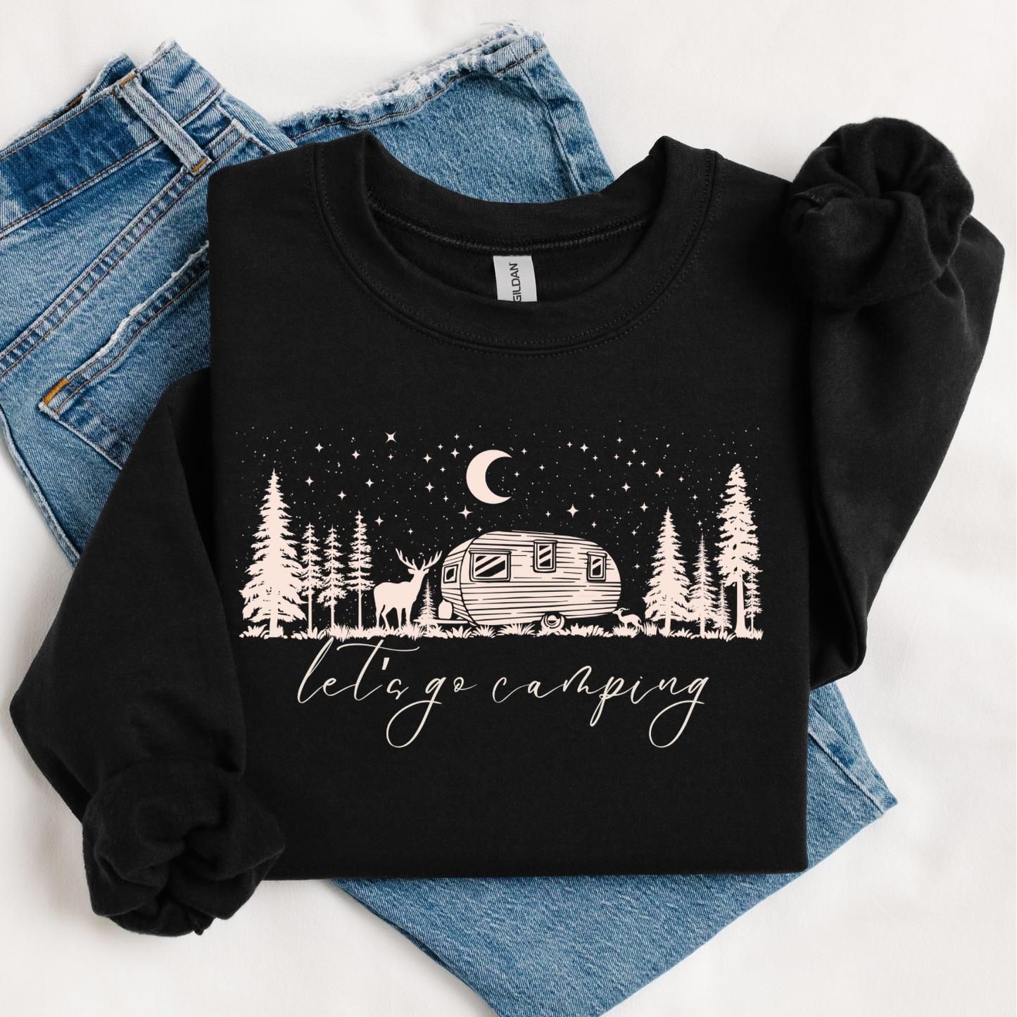Let’s Go Camping Women’s Crewneck Sweatshirt