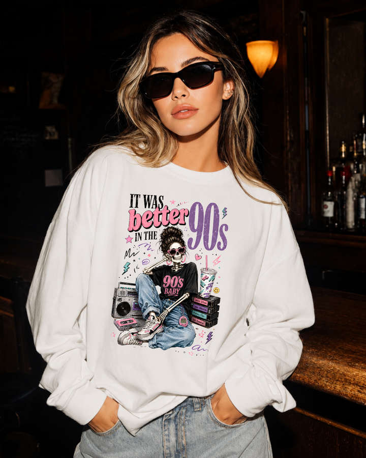 It Was Better In The 90’s Again Women’s Crewneck Sweatshirt