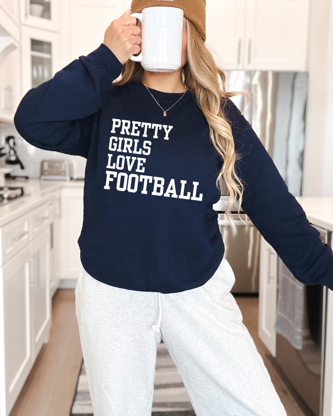 Pretty Girls Love Football Women’s Crewneck