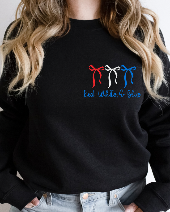 Red, White and Bows Women’s Crewneck Sweatshirt