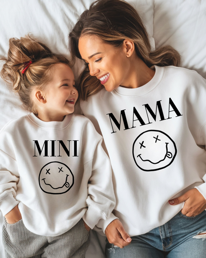Mama + Mini Silly Face Bundle Crewneck