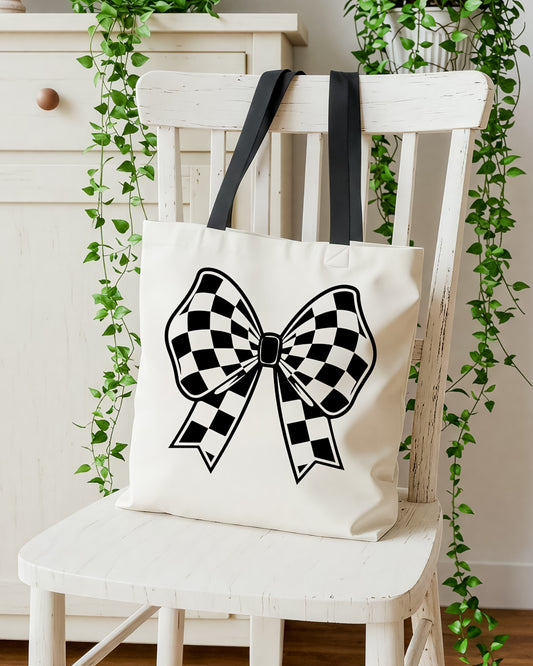 Black & White Bow Totebag