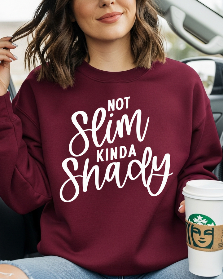 Not Slim, Kinda Shady Women’s Crewneck Sweatshirt