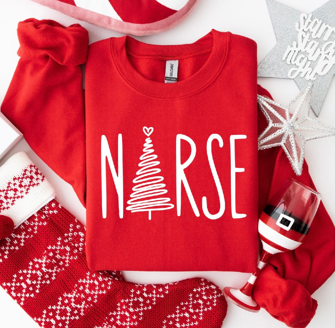 Nursing Around The Xmas Tree Crewneck