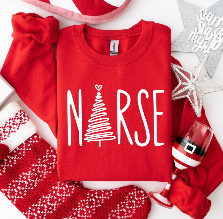 Nursing Around The Xmas Tree Crewneck