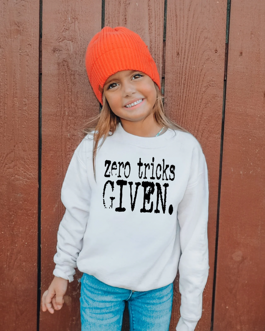 Zero Tricks Given Youth Crewneck