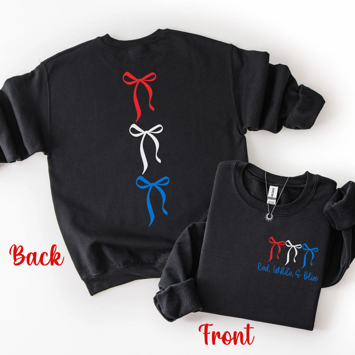 Red, White and Bows Women’s Crewneck Sweatshirt