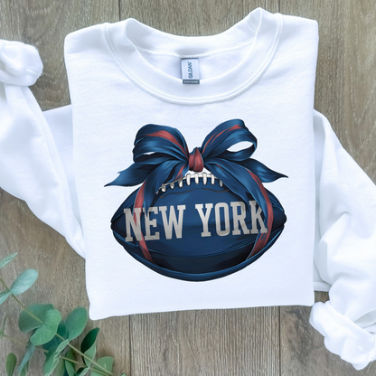 New York Bow Football Women’s Crewneck