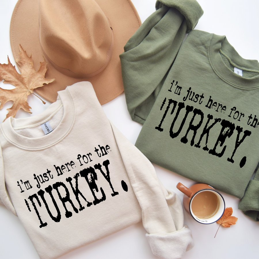 I’m Just Here For The Turkey Women’s Crewneck Sweatshirt