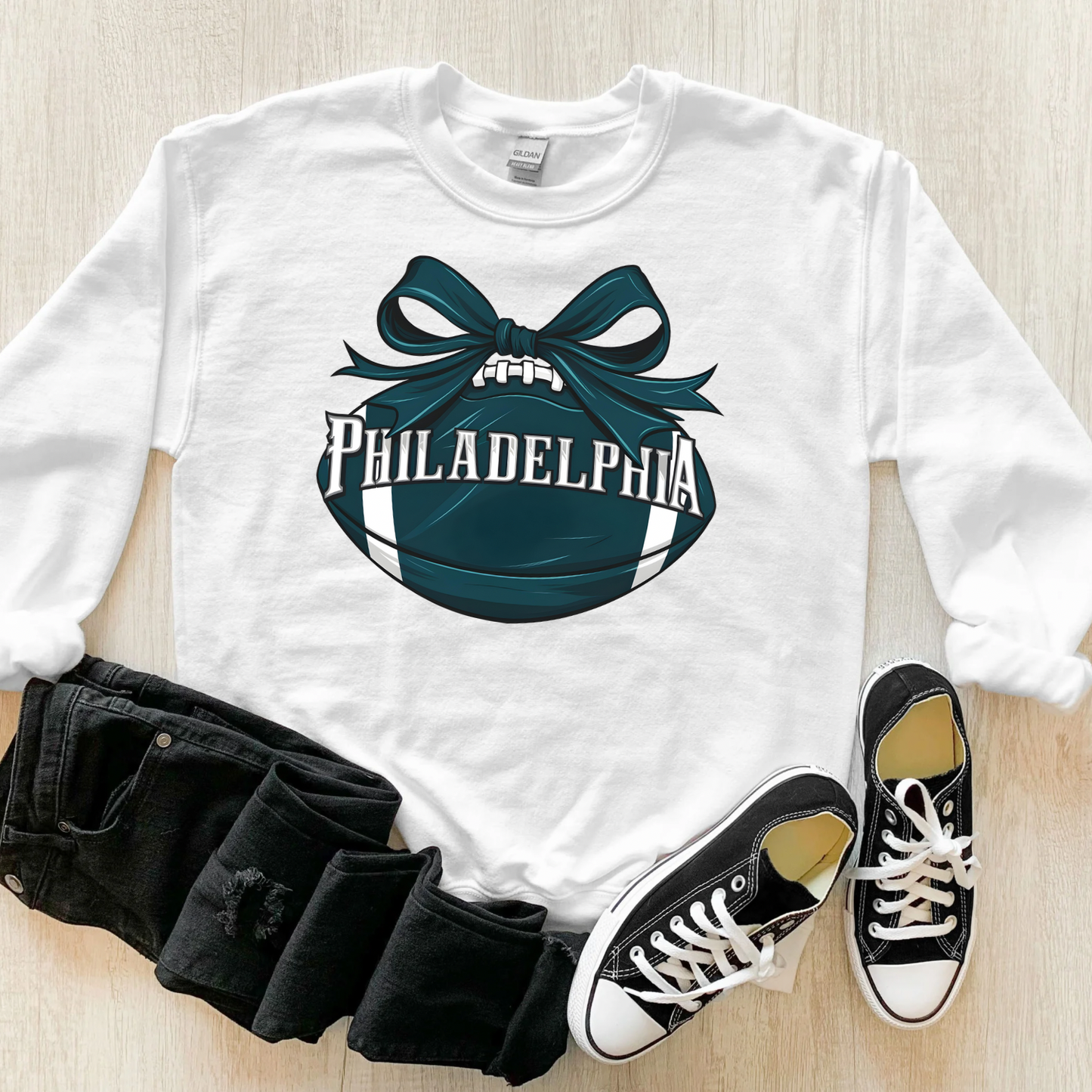 NFC Bow Football Kids Crewneck