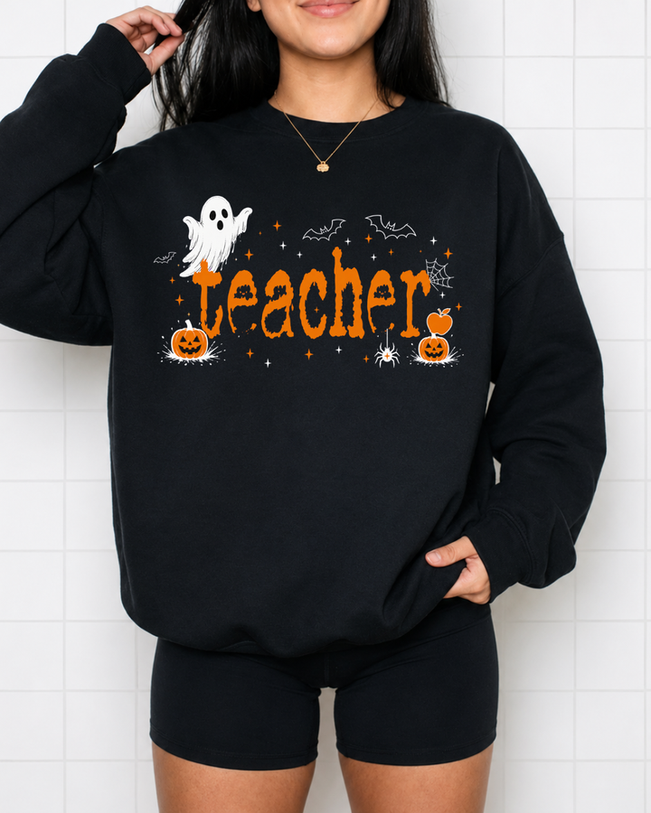 BOO Teacher Graphic Sweatshirt