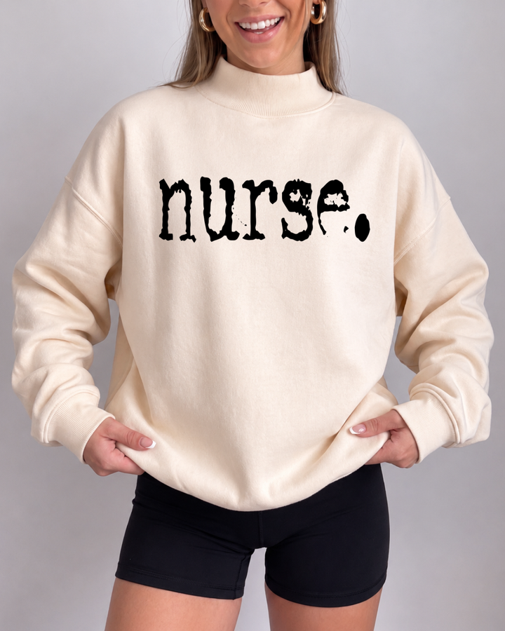 Nurse Women’s Graphic Mockneck Sweatshirt