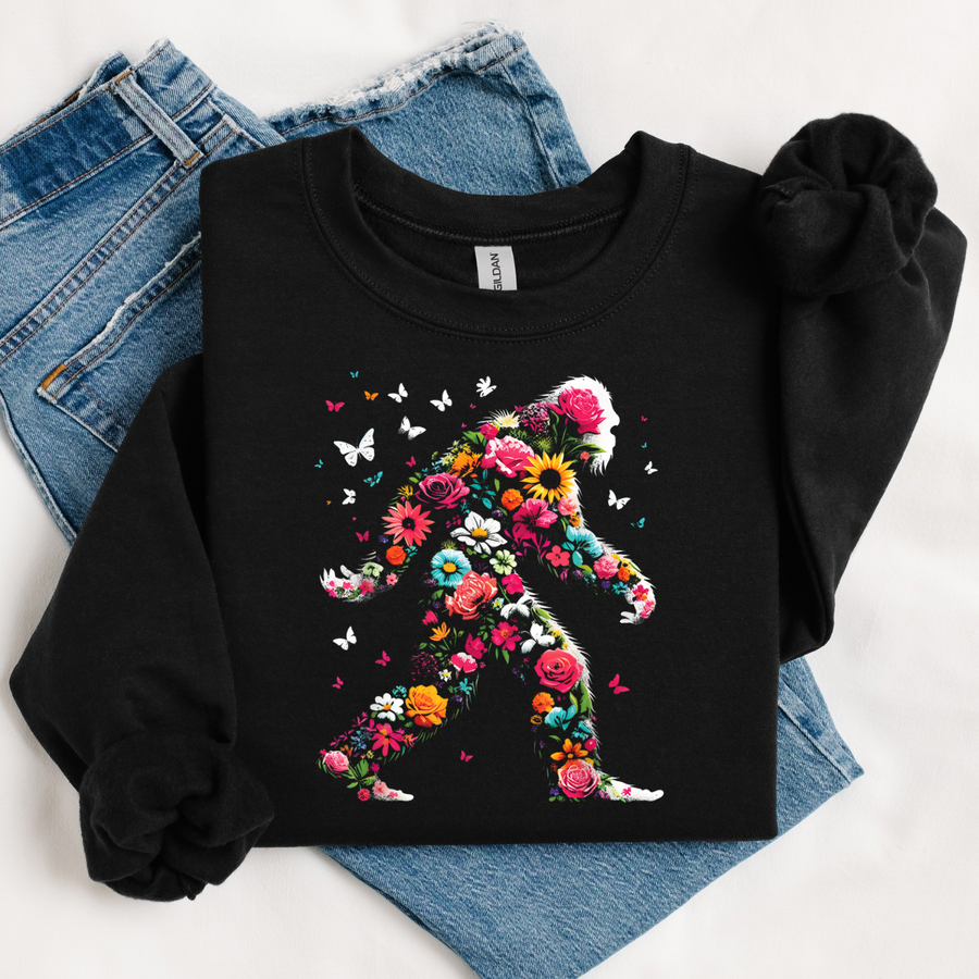 Sasquatch & Sunflowers Women’s Crewneck