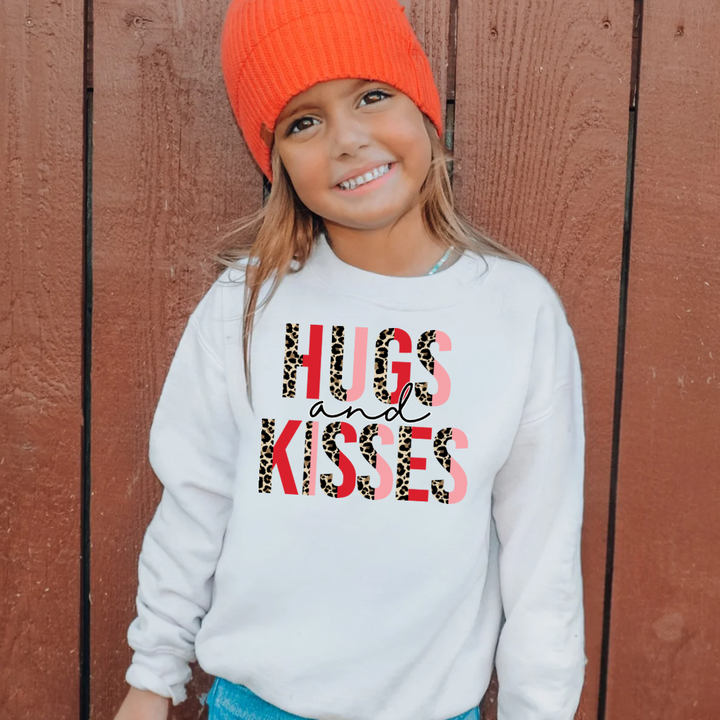Hugs &amp; Kisses Kids Crewneck Sweatshirt