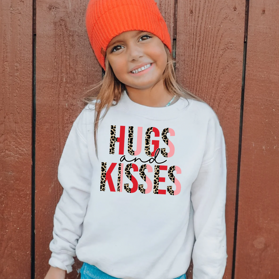 Hugs & Kisses Kids Crewneck Sweatshirt