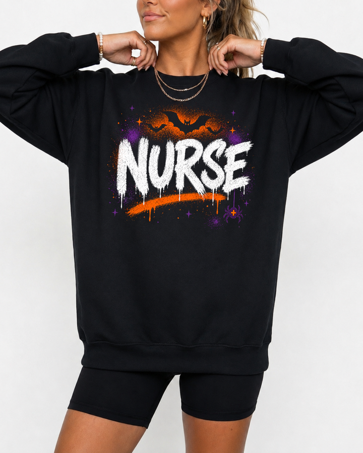 No Rest For The Nurses Graphic Sweatshirt