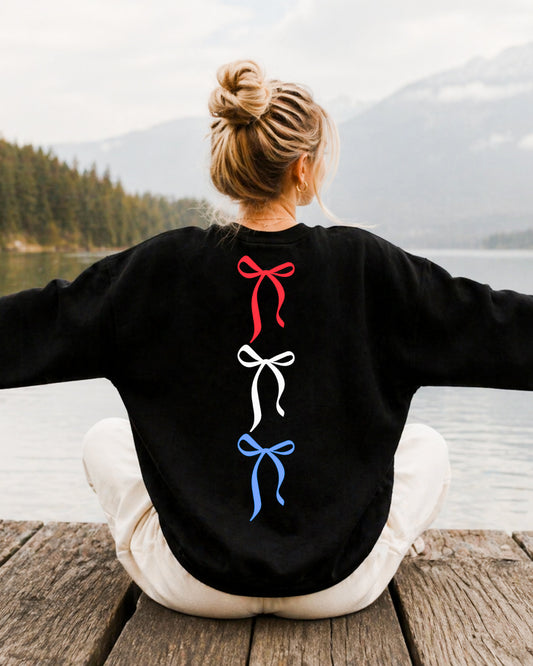 Red, White and Bows Women’s Crewneck Sweatshirt