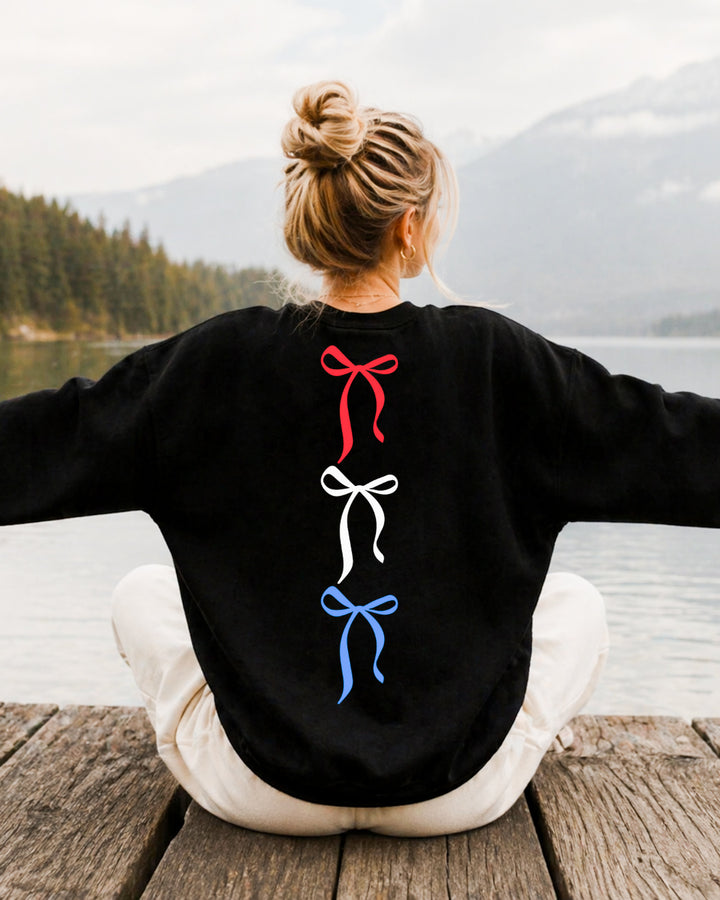 Red, White and Bows Women’s Crewneck Sweatshirt