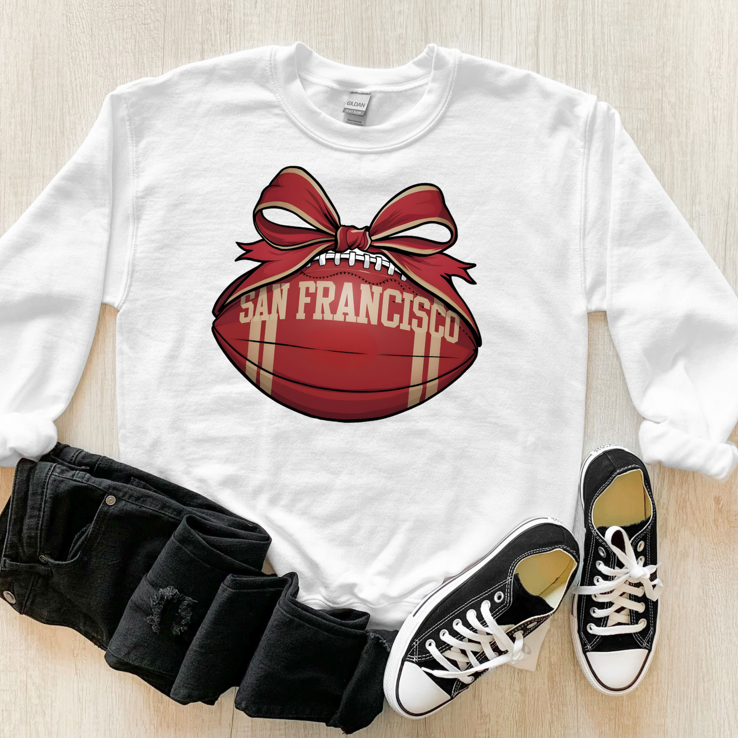 NFC Bow Football Kids Crewneck