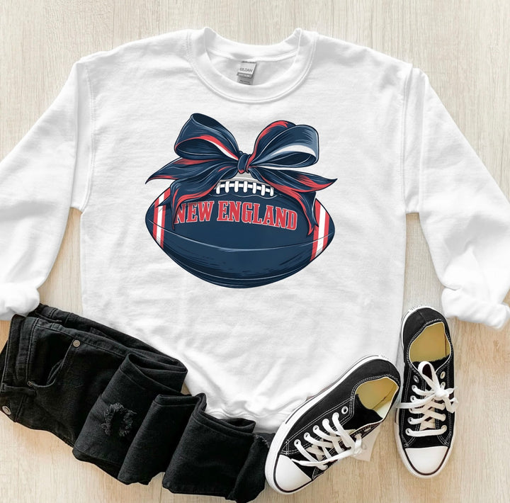 New England Bow Football Women’s Crewneck
