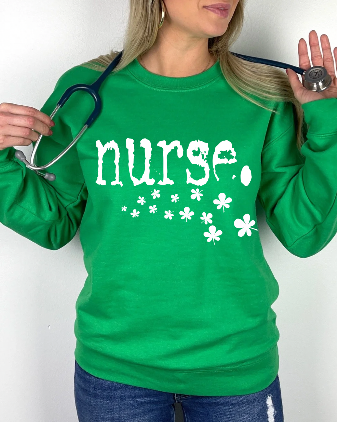 Limited Edition: Nurse Clover Graphic Women’s Crewneck Sweatshirt