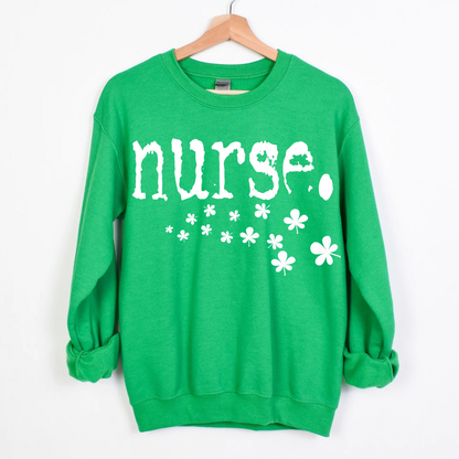Limited Edition: Nurse Clover Graphic Women’s Crewneck Sweatshirt