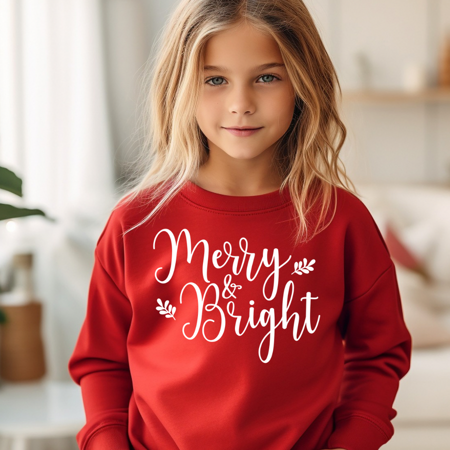 Merry & Bright Kids Crewneck Sweatshirt