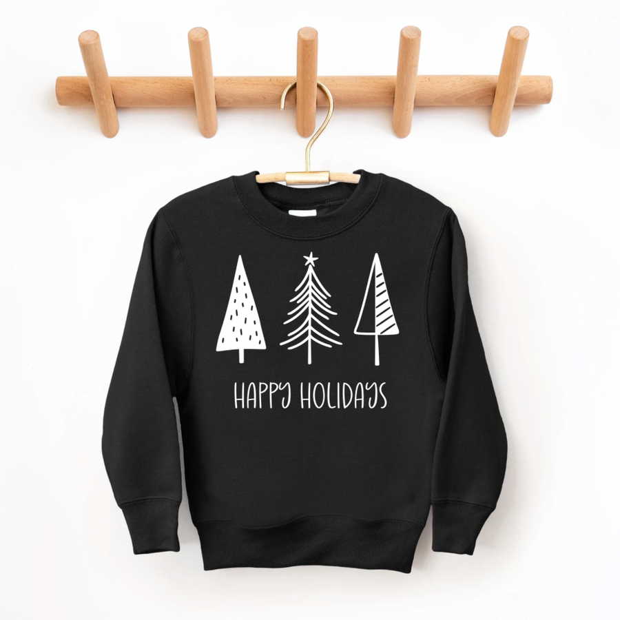 Happy Holidays Kids Crewneck Sweatshirt